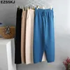 Granny autumn winter thick sweater pants s harem women warm loose sport trousers casual streetwear 210925