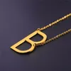 Collare Initial Choker Necklace Women Gold Color Alphabet Gift 316L Rostfritt stål smycken i sidled bokstav B Men N004 Chokers8249018