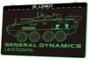 LD4637 General Dynamics Land Systems Tank 3D Incisione LED Insegna luminosa Vendita al dettaglio all'ingrosso