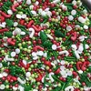 Dekorativa Blommor Kransar Jul Dekorera Sprinkle Mix för att baka Cupcake Cake Topper