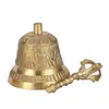 Oggetti decorativi Figurine 100% ottone Artigianato Grande campana a mano incisa Produce suono forte e chiaro Meditazione scolastica Chiesa Bronzo B