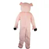 Traje profissional de mascote de porco Halloween Natal vestido de festa fantasia personagem de desenho animado terno carnaval unissex adultos roupa220o