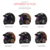 Casco Full Face abnehmbarer modularer Dual-Rcycle-Vintage-Biker-Rbike-Cross-Moto-Helm für Männer und Frauen