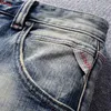 Włoski Styl Moda Mężczyźni Dżinsy Wysokiej Jakości Retro Disted Elastyczna Szczupła Ripped Vintage Designer Casual Denim Spodnie DVFH