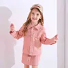 Filles Casual Vêtements Ensembles Enfants Fille Automne Tenues Cool Vestes Manteau et Jupe 2pcs Costume Enfant 2 6Y 210429