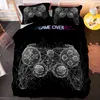 Tendances de la technologie moderne Gamer Literie Ensemble pour enfants adultes GamePad Couette Tissu Housse de couette Hippie Nordic Couvre-lit 211224