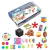 Fidget Toys 24 dias Advento Calendário Pacote Anti Estresse Kit de brinquedos Sensorial Stress Releal Xmas Blind Box Kids Christmas Presente 5 Estilos