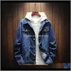 Jackets Outerwear Coats Clothing Apparel Drop Delivery 2021 Mens Clothes Washed Denim Sportsman Casual Fashion Sports Youth Boy Jacket Cotton