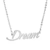 Pendant Necklaces Dream Name Necklace Personalised Stainless Steel Women Choker 18k Gold Plated Alphabet Letter Jewelry Friends Gi259h
