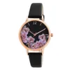 Wristwatches Flower Wzór Okrągły Case Watch Kwarcowy Watch Relogio Feminino Zegarek Damski 2021