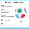 3D Puzzle Magic Cube Glow Rainbow Ball Fidget Toy Anti Stress Pasen Geschenken Educatief Spelen voor kinderen Kinderen Volwassenen (lichtgevend blauw)