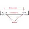 Nuonuowell 16mm Taśma Drip z emiterem wewnątrz podlewania System płaski usprawniający wąż zraszacze zraszacze do nawadniania Katalog Dripper Space 15cm 210610