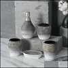 Aessories Bath Home Gardeth Aessory Set Retro Retrowash Cup Cramic Want Want 4-часовые мыть