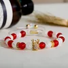 Paski z koralikami para bransoletki korona luksusowe bransoletki dla kobiet urok kamienne koraliki mężczyźni biżuteria pulseira masaluina bileleklik feminina inte22