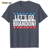 Давайте пойти Брэндон нам флаг цвета винтажные футболки мужская одежда графические тройники FN04