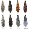 Antoniah Curly Wave Ombre Claw Ponytail Synthetic Long Clip In Extension Hairpiece Pony Tail Postizos Cabello Coletas