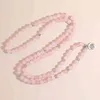 Oaiite Natural Stone Pärlor Armband 108 Mala Yoga Halsband Rosa Jades Beads Armband för Kvinnor Mode Smycken Present
