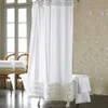 3 Size Design Ruffles Shower Curtain Liner Water Repellent Mildew-Free Polyester Bathroom Curtain 210609