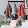 10pcs Coral Fleece Face Towel 34x74cm Highly Absorbent with Hanging Ring for Adults Kids Home Bathroom Hotel