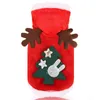 Vêtements de chien Vêtements de Noël pour animaux de compagnie Chiot Noël Santa Costume de renne Hiver Chaud Sweats à capuche Pull Manteau pour petits chiens Chats