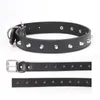 Hundkragar Leasher Leather Rivet Nails Collar 11-21.5 "För medelstora Pitbull Mastiff Boxer Bully Utomhus Anti-Bite Leash M / L / XL