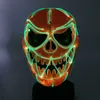 Novità Faccia Valiga che cambia Maschera LED Halloween Party Pumpkin Mask Maschera luminosa Masquerade Masks Led Light Up Mask per Halloween Q0806