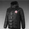 21-22 Sligo Rovers Men's Down Hoodie Jacket Winter Leisure Sport Coat Full Zipper Sports Outdoor Warm Sweatshirt Logo Custom