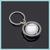 Keychains Fashion Aessories Basketball Football Golf Key Chain Mens Mini Simation Rotating Ball Ring Sports Enthusiasts The Gift Drop Delive