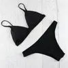 Frauen Bademode Bikini 2021 Frauen Zwei Stücke Set Solide Gepolsterte Push-Up Badeanzug Tankini Badeanzug