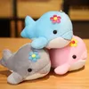 12CM New Cute Animal Dolphin Plush Toy Small Pendant Keychain Bag Decoration Accessories Doll Children Boy Girl Gift G1019