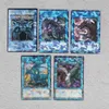 Cartes Yugioh avec boîte à étain Yu Gi Oh Carte 72pcs Holographique Version anglaise Golden Lettre Duel Liens Carte de jeu Blue Yeux Exodia AA220314