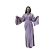 2021 Japanska Kimono Kvinnor Klänningar Satin Ribbon SleepWear Wraps Flared Sleeves Bathrock Nightgown Robe Prom African Cape Cloak Maternity Dress Photography