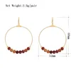 Dangle lustre coréen perles rondes boucles d'oreilles pendantes 2022 pour les femmes mode bijoux de mariage géométrique boucles d'oreilles en or déclaration Brincos