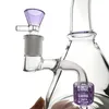 Mini Bong En Verre Bent Neck Hookahs 14mm Joint Femelle Conduite D'eau Matrice Stéréo Percolateurs Huile Dab Rigs Break Bongs Pommeau De Douche Perc Avec Arc