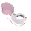 40x 25mm Mikroskop szkła Powiększający Składany Portable Lupa Magnifiers Len Jeweller Eye Jewelry Lupa z 2 LED Light 21016