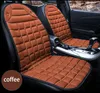 Auto -stoel bedekt 2 stks in 1 universele snelle elektrisch verwarmde verstelbare zwart/grijs/blauw/rood/koffieafdekking winterpad Auto Cushion 12V