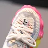 DIMI Autumn Chidren Shoes Boys Girls Sport Shoes Breathable Knitting Baby Sneakers Soft Non-Slip Multicolored Soles Kids Shoes 211022