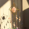 Garden Decorations Outdoor Windchimes Crystal Wind Chime Star Moon Sun Pendant Dream Catchers Plated Colorful Beads Hanging Drop