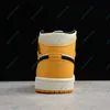High quality (boxed) men's Jumpman 1 basketball shoes and women's Laker yellow black outdoor recreational sports