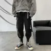 Streetwear Moda Katı erkek Jogger Pantolon Hip Hop Kadınlar Casual Bermuda Harem Pantolon Sweatpants Kurdela Erkekler Pantolon Y0927