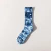 Men's Socks Men's Autumn And Winter Tie-dye Starry Sky Couple Street Skateboard Tide Ins Terry Personalized