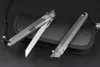 高品質のフリッパー折りたたみ式ナイフ14c28nサテンタント点ブレードCNC TC4チタン合金ハンドルボールベアリング高速オープンEDCポケットナイフ