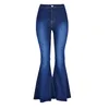 Sommar höst mode hög midja flare jeans för kvinnor bredben byxor mamma bell bottom denim skinny femme 210708