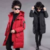 Children snowsuit Winter Warm Down Jackets for Boys Clothes Teenage clothing Kids Parkas Long Coat Size 10 12 14 16 Year 211203