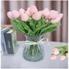 100PCS Latex Tulips Artificial PU bouquet Real touch flowers For Home decoration Wedding Decorative 8 Colors Option9833510