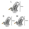 Dorosłych Gry Przytrzymza pierścień Penis Pierścień Kutas Blokada Ze Stali Nierdzewnej Mężczyzna Chastity Urządzenie Pas Bird Metal Cage Seks zabawka dla mężczyzn P0826