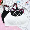 Gym Kläder Toppar Running Top För Kvinnor Shocktäker Push Up Fitness Sport Bra Yoga Strappy Padded Athletic Vest Underkläder