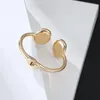 Anke Store Bracelet jonc femme 2021 bijoux fantaisie Vintage minimaliste symétrique ovale ouverture cristal perle or
