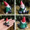 FairyCome Mini Garden Gnome Figurines Resin Fairy Garden roliga Miniature Gnomes Elf Figur Micro Garden Dwarf Kit för terrarium 210.811