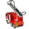 Duplo águia controle remoto spray de água caminhão de bombeiros escada simulação grande elevador caminhão de bombeiros menino brinquedos para crianças